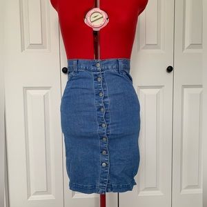 Seed Heritage Denim-like skirt with buttons AUS8 (US4)